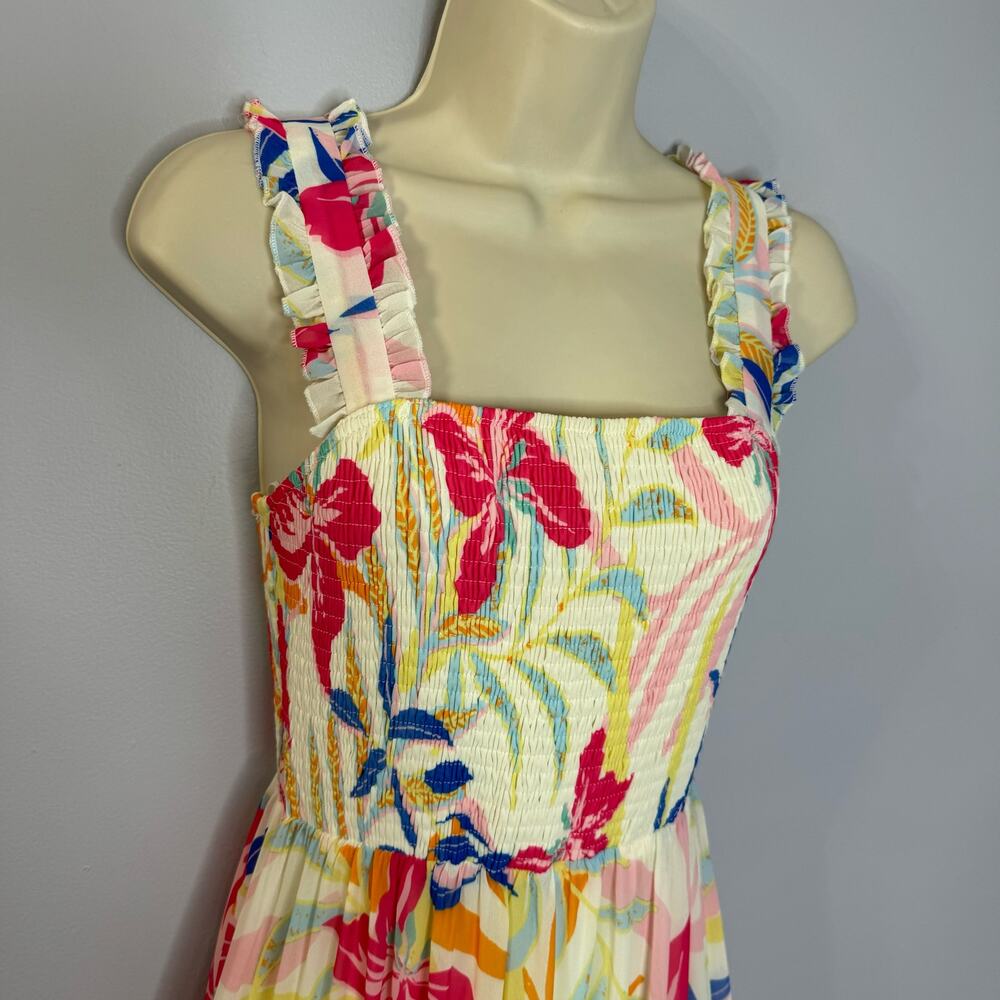 Flying Tomato Tropical Flower Printed Maxi Dress Vacation Costal Women's M - Picture 5 of 10